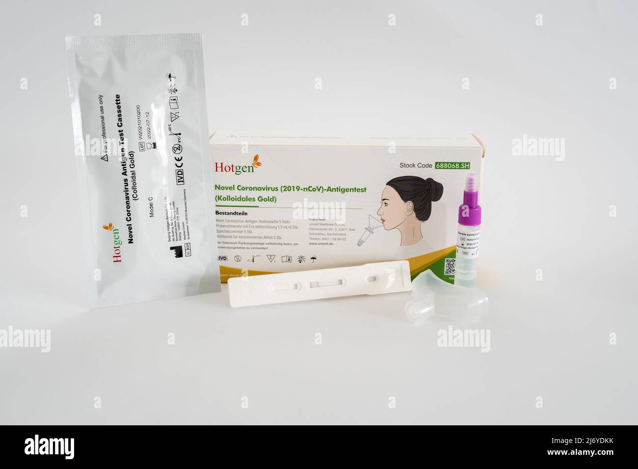 Covid-19 antigen saliva test Kit with plastic specimen for a rapid ...