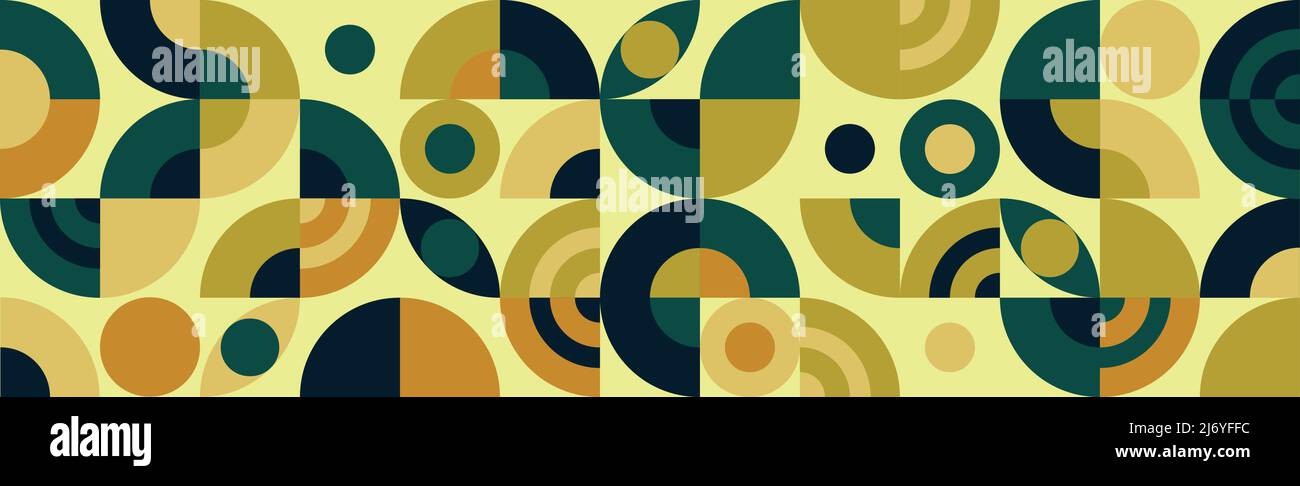 Geometric poster template retro Bauhaus style with abstract geometry ...