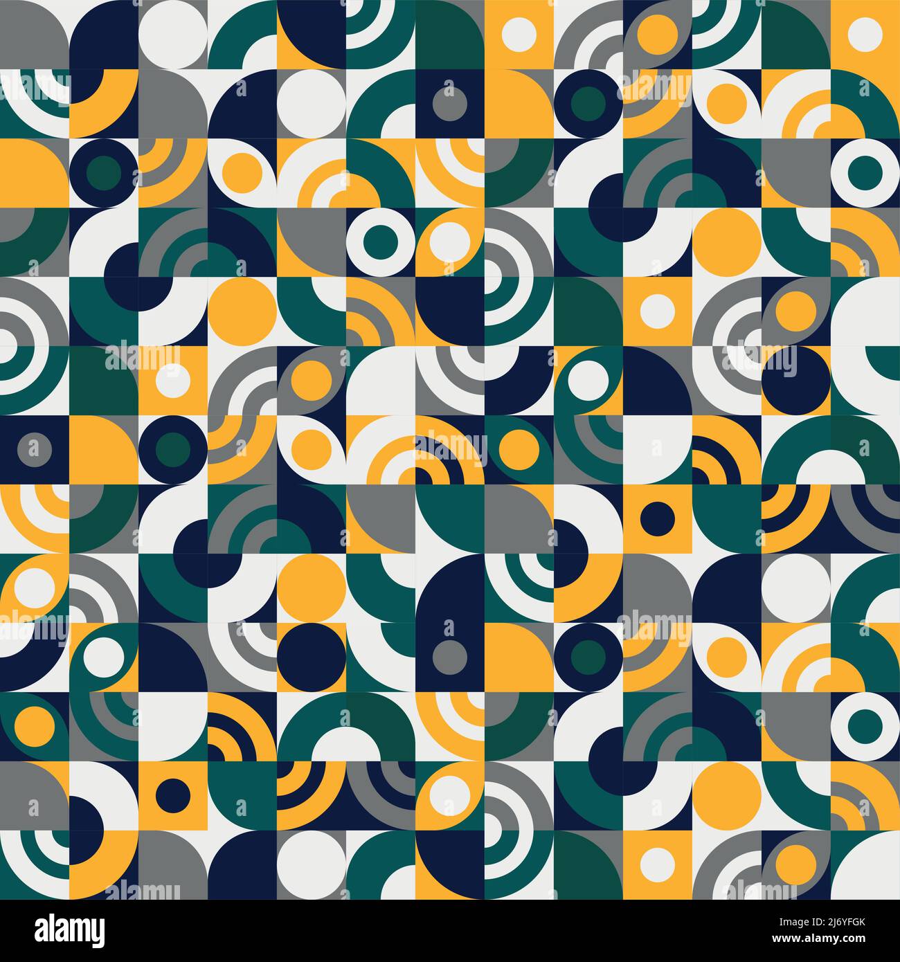 Geometric poster template retro Bauhaus style with abstract geometry ...