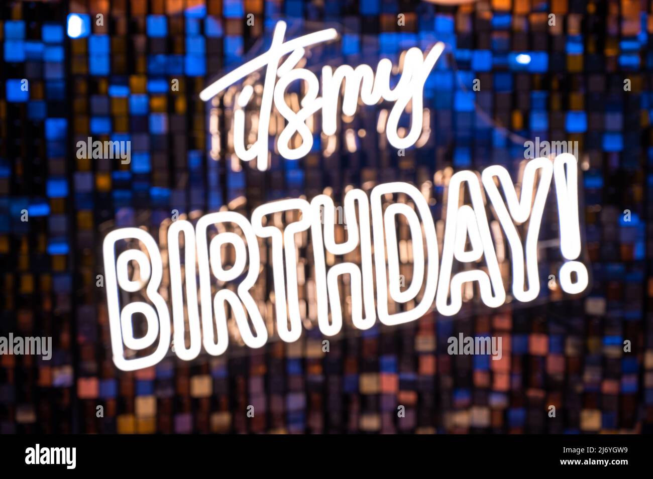 It's my birthday party background with text and colorful tools ...