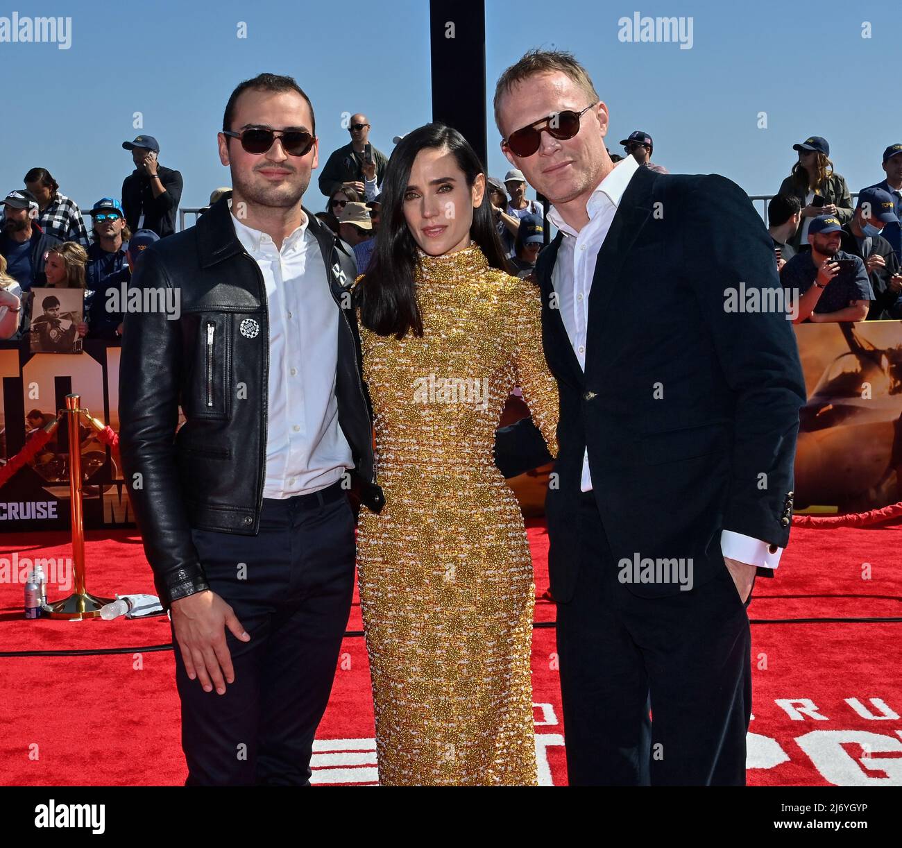 Kai Dugan, cast member Jennifer Connelly and Paul Bettany attend the