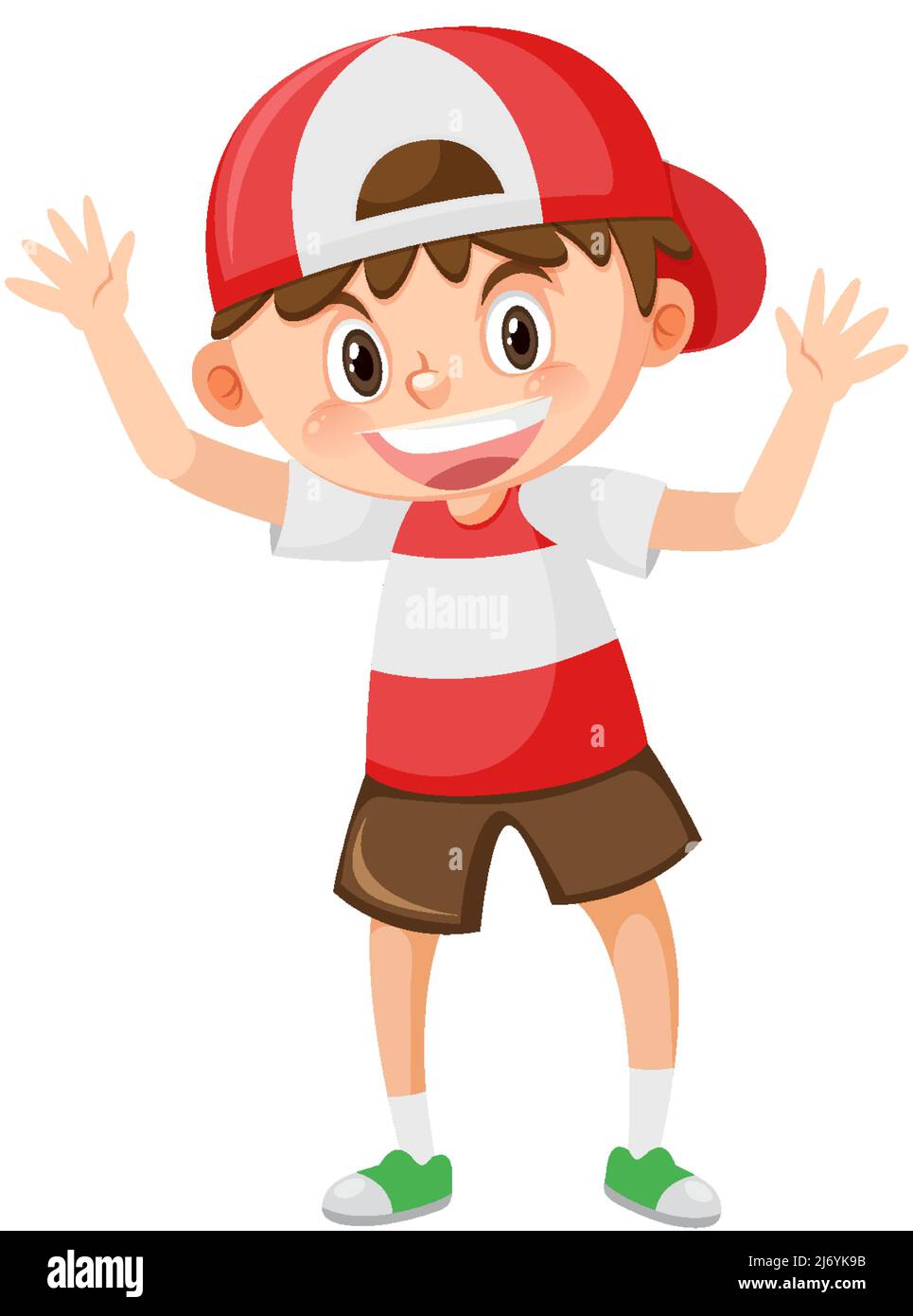 Happy boy cartoon character illustration Stock Vector Image & Art - Alamy