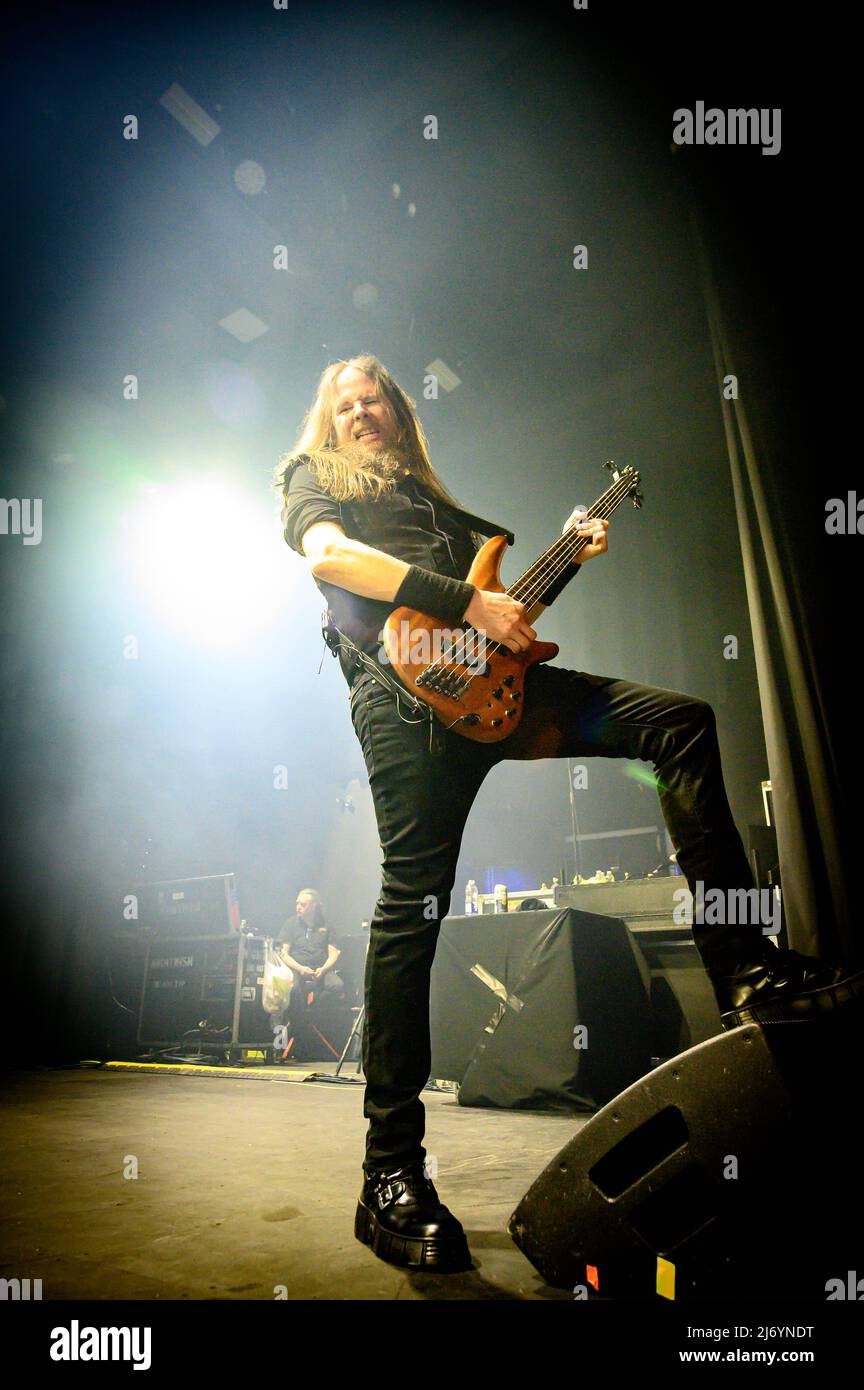 May 4, 2022, Toronto, Ontario, Canada: Finnish symphonic metal band NIGHTWISH opened it's long awaited North American tour in Toronto at History venue on May 4th 2022. In picture:  JUKKA KOSKINEN (Credit Image: © Igor Vidyashev/ZUMA Press Wire) Stock Photo