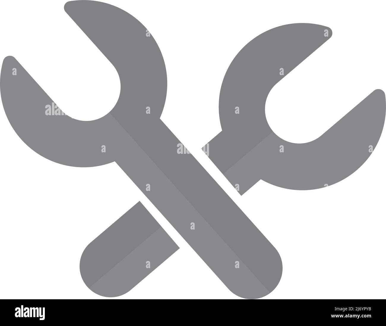 Crossing wrench icon. Setting wrench icon. Editable vector Stock Vector