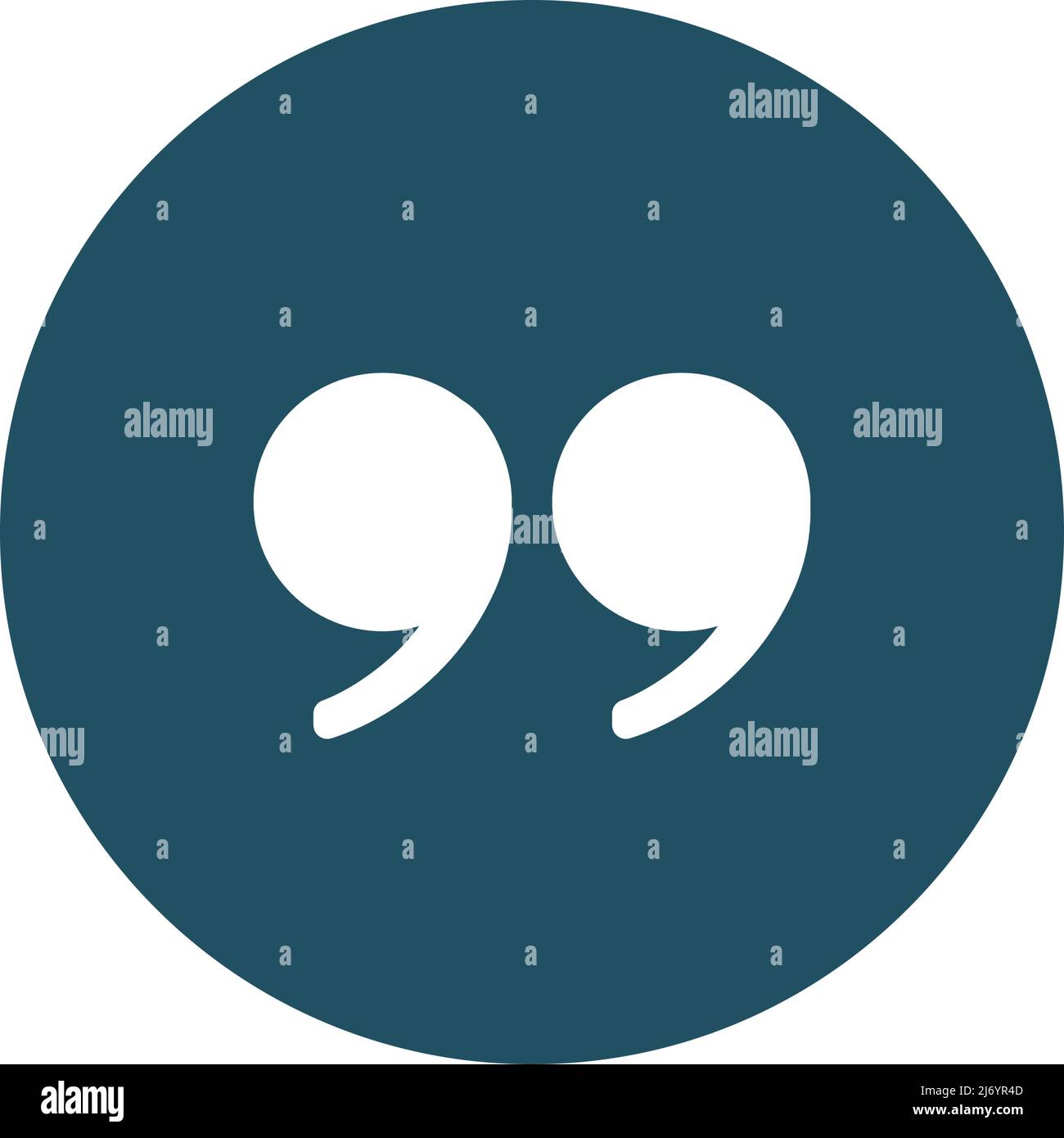 Round icons for quotes. Double quotation icon. Editable vector. Stock Vector