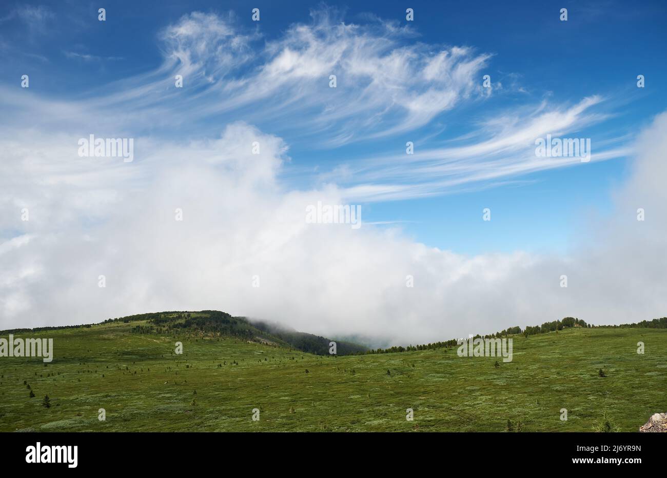 Seminsky mountain range in Altai, Siberia. Stock Photo