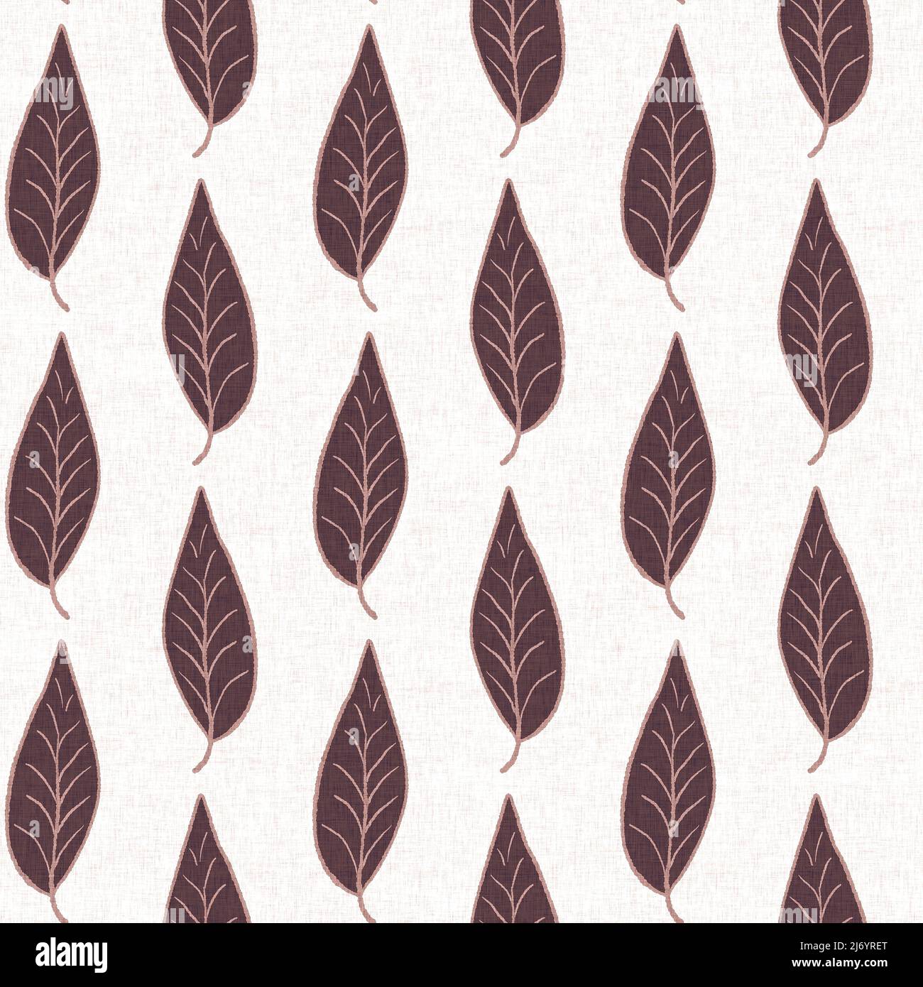 Gender neutral pink foliage leaf seamless raster background. Simple