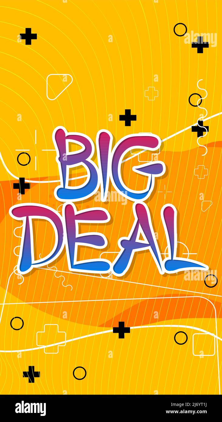 Big Deal. Word written with Children's font in cartoon style Stock Vector Image & Art Alamy