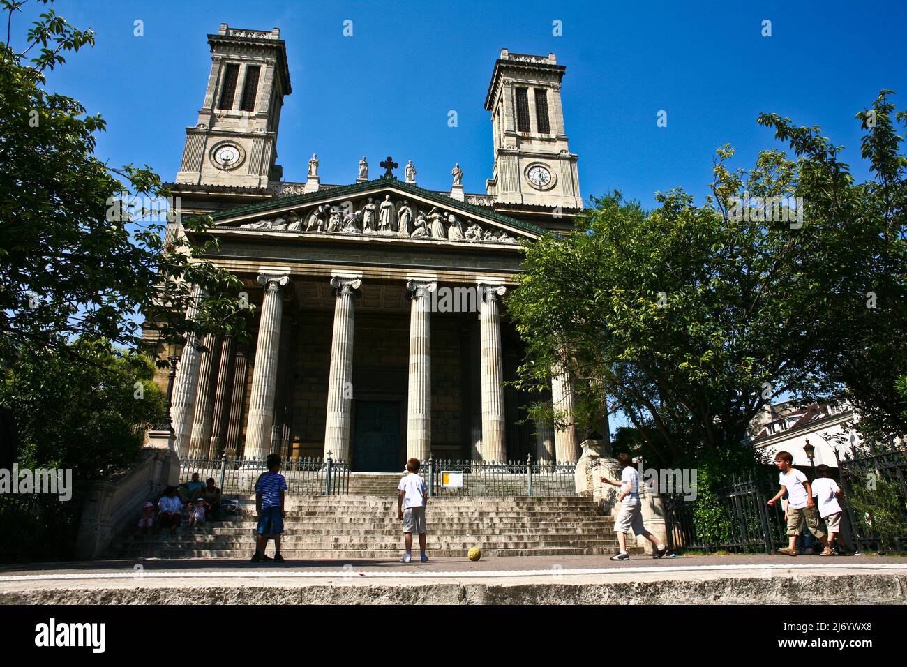 The Church of Saint-Vincent-de-Paul (Église Saint-Vincent-de-Paul) is a church in the 10e arrondissement of Paris dedicated to Saint Vincent de Paul. Stock Photo