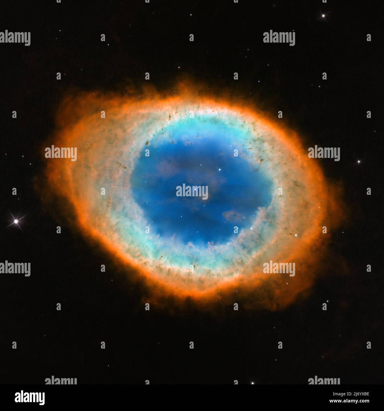 Planetary nebula M57. Ring Nebula in the constellation of Lyra. Elements of this picture furnished by NASA Stock Photo