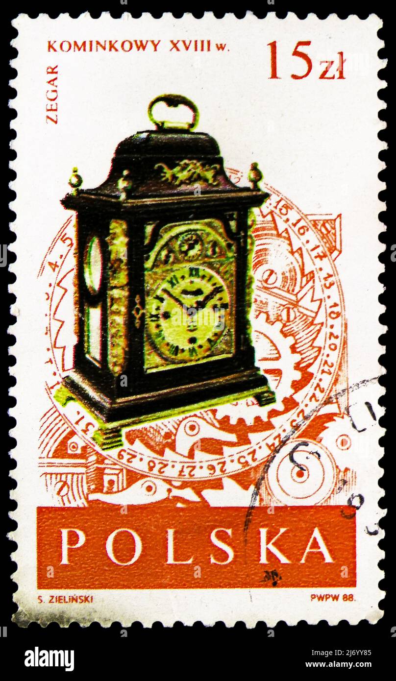 MOSCOW, RUSSIA MARCH 27, 2022 Postage stamp printed in Poland shows