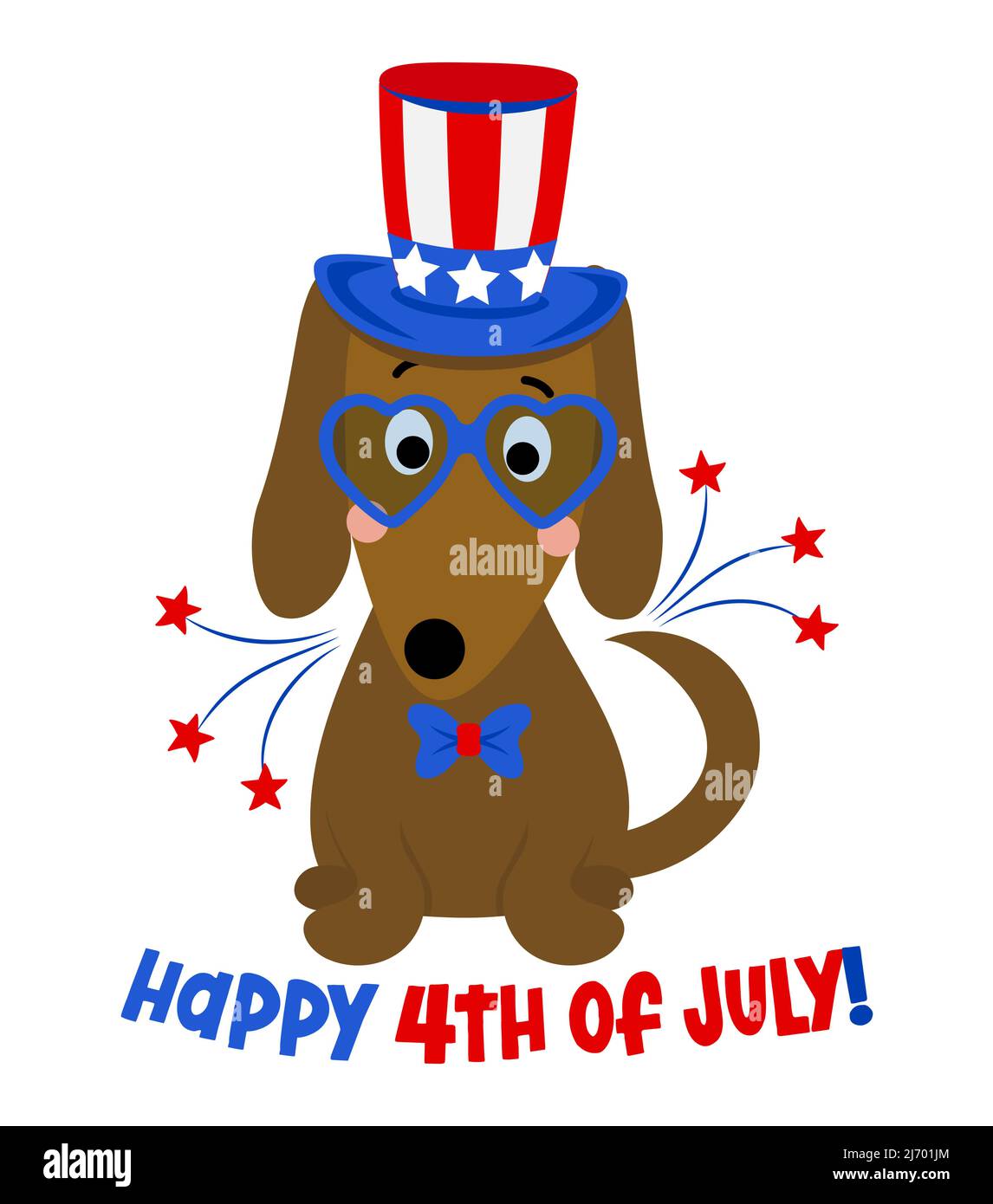 Happy 4th of July - Doodle draw funny USA dog. Hand drawn lettering for  Independence Day greeting card, invitation. Good for t-shirt, mug, gift,  print Stock Vector Image & Art - Alamy