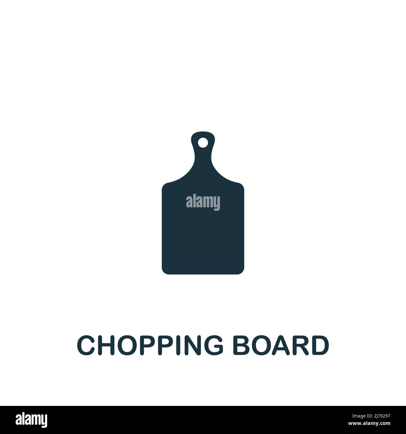 Chopping Board icon. Monochrome simple Cooking icon for templates, web design and infographics Stock Vector