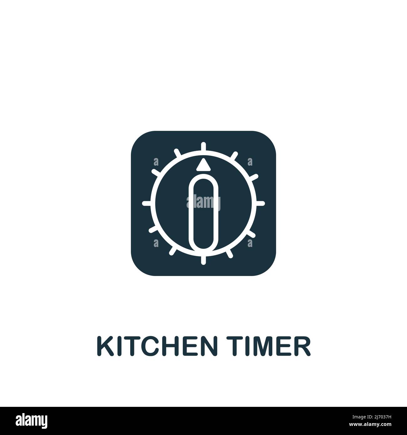 Kitchen Timer icon. Monochrome simple Cooking icon for templates, web