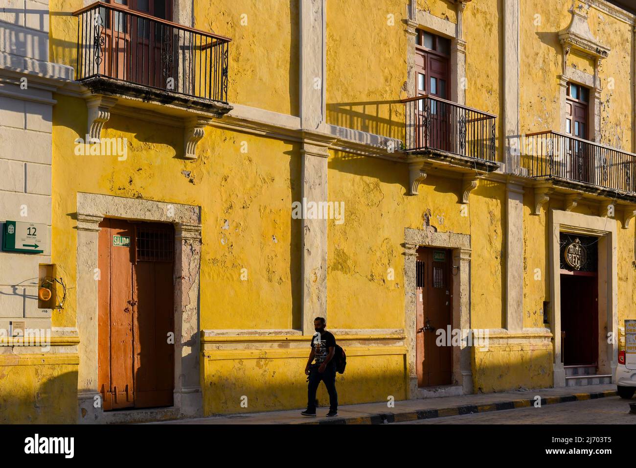 Street scene, Historic center of San Francisco de Campeche, Campeche