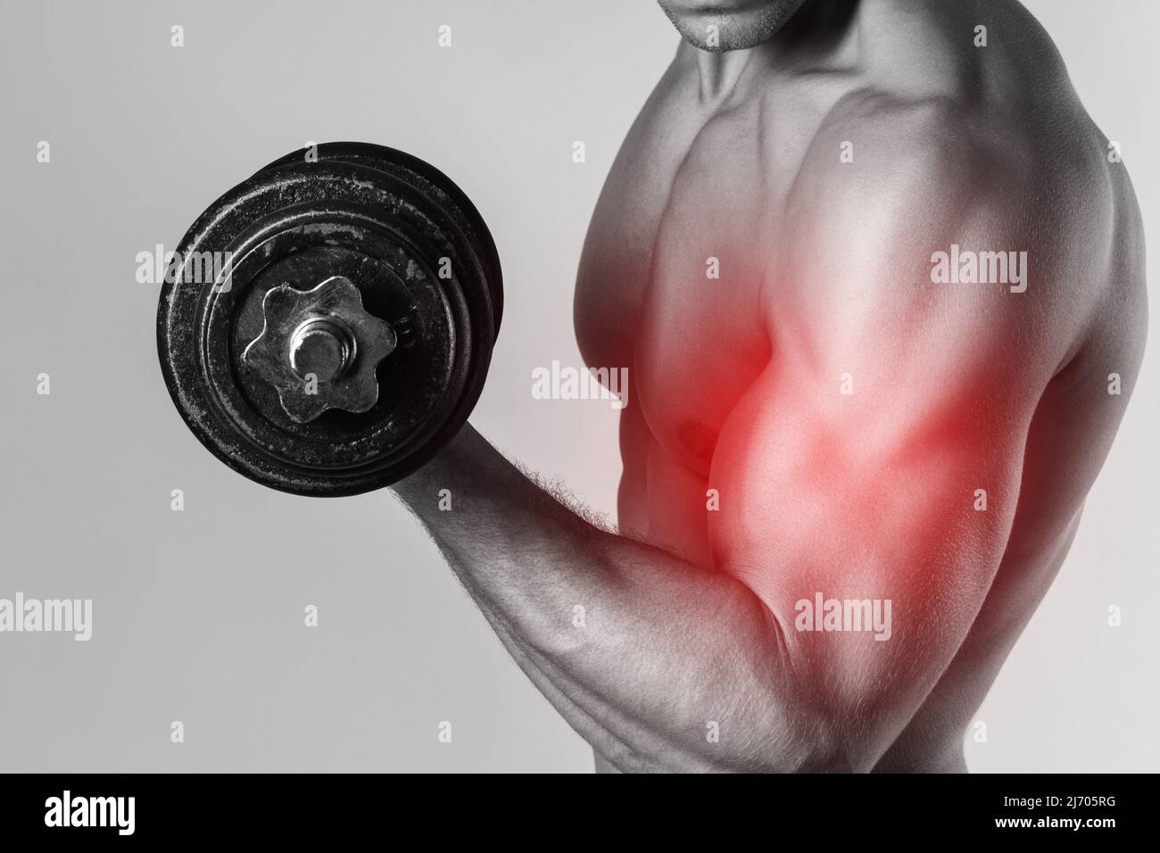 Specialization for biceps in the bodybuilding workout Stock Photo - Alamy