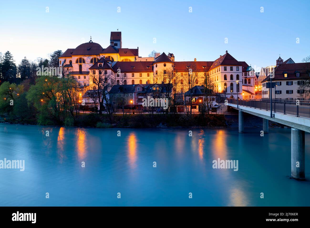 Germany Bavaria Romantic Road. Fussen. St. Mang Abbey and museum on