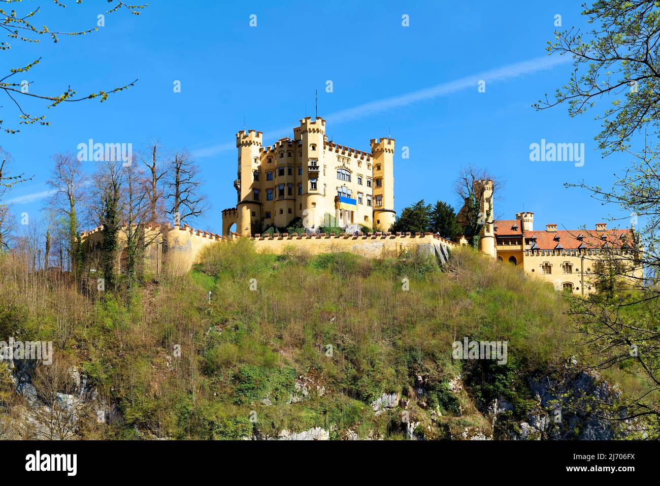 Germany Bavaria Romantic Road. Fussen. Hohenschwangau castle Stock Photo