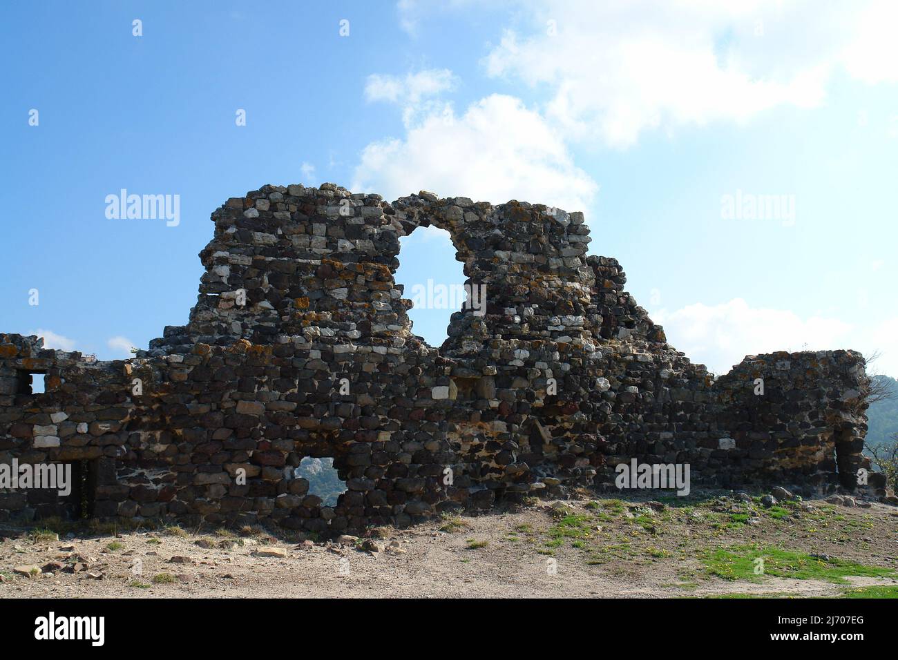 Remains of the ancient ramparts of Evenos Stock Photo - Alamy
