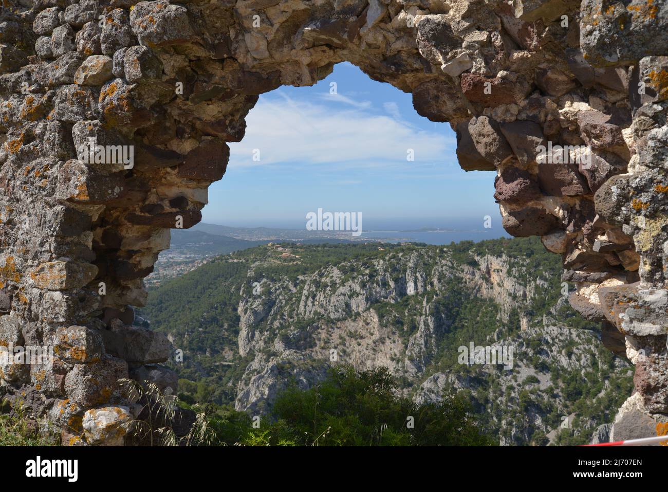 Remains of the ancient ramparts of Evenos Stock Photo - Alamy