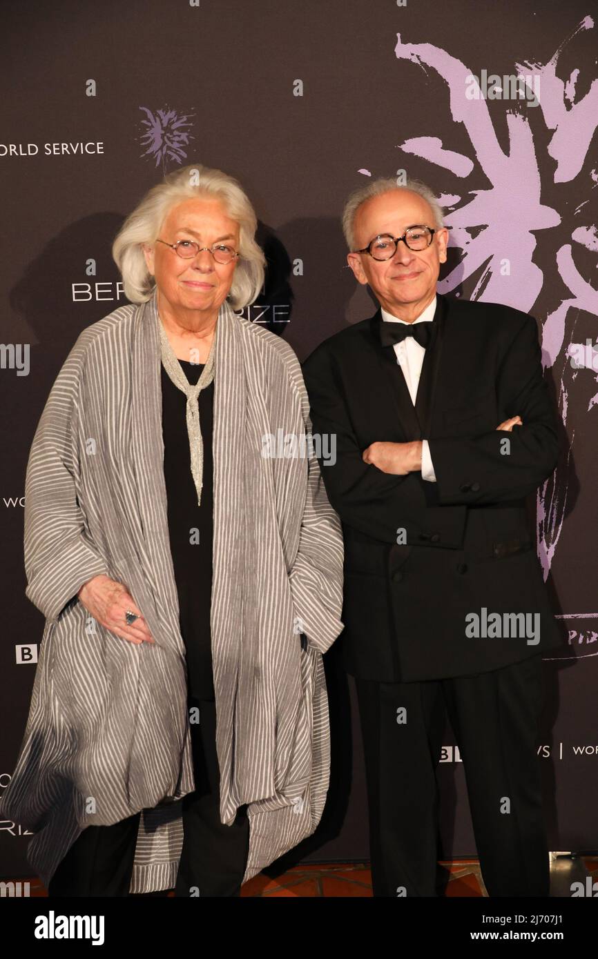Beverly Hills, USA. 04th May, 2022. Hannah Damasio and Antonio Damasio  arrive at the Fifth Annual Berggruen Prize Gala held at The Hearst Estate  in Beverly Hills, CA on Wednesday, ?May 4,