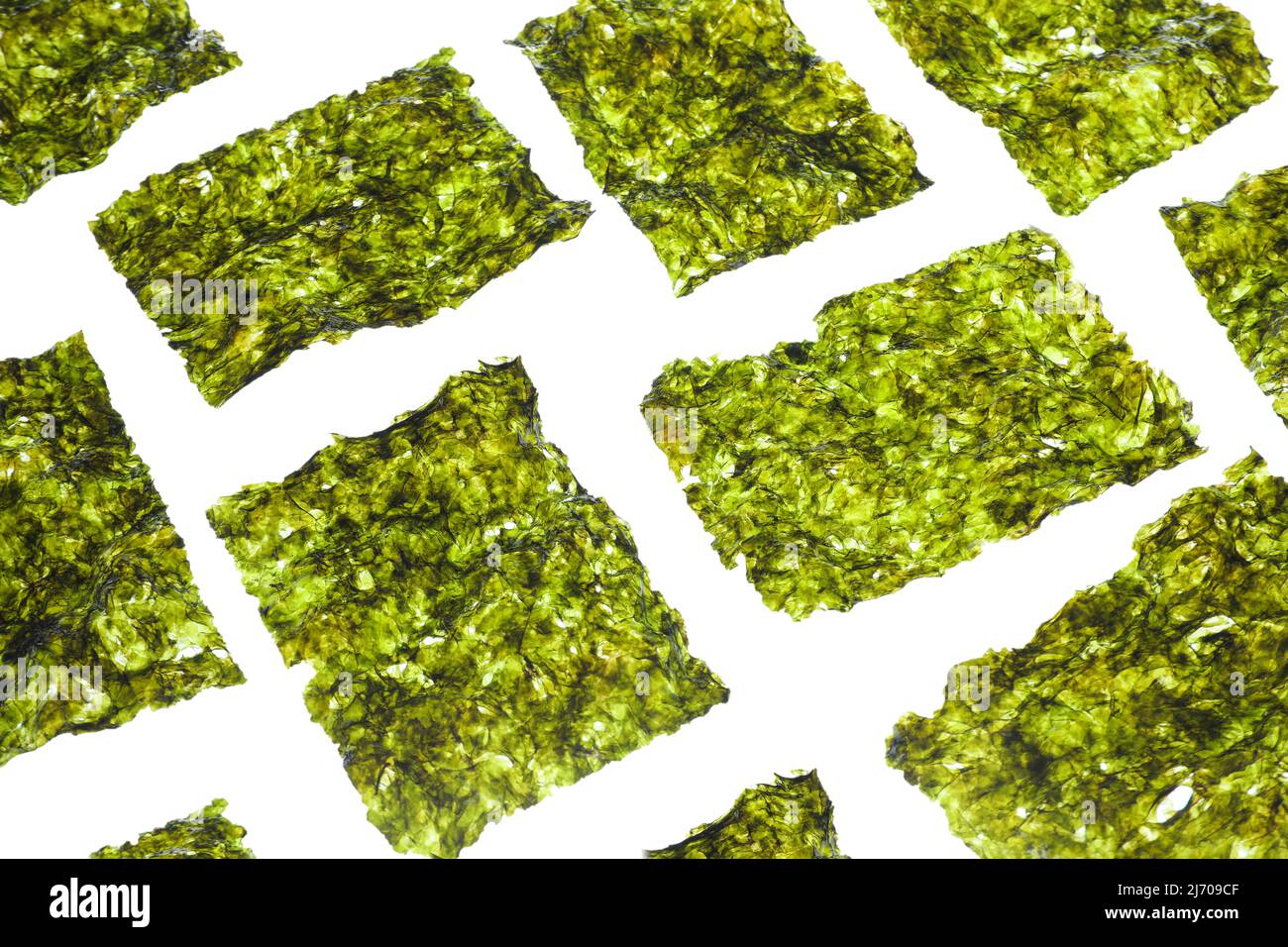Dry seaweed nori isolated on white background Stock Photo Alamy