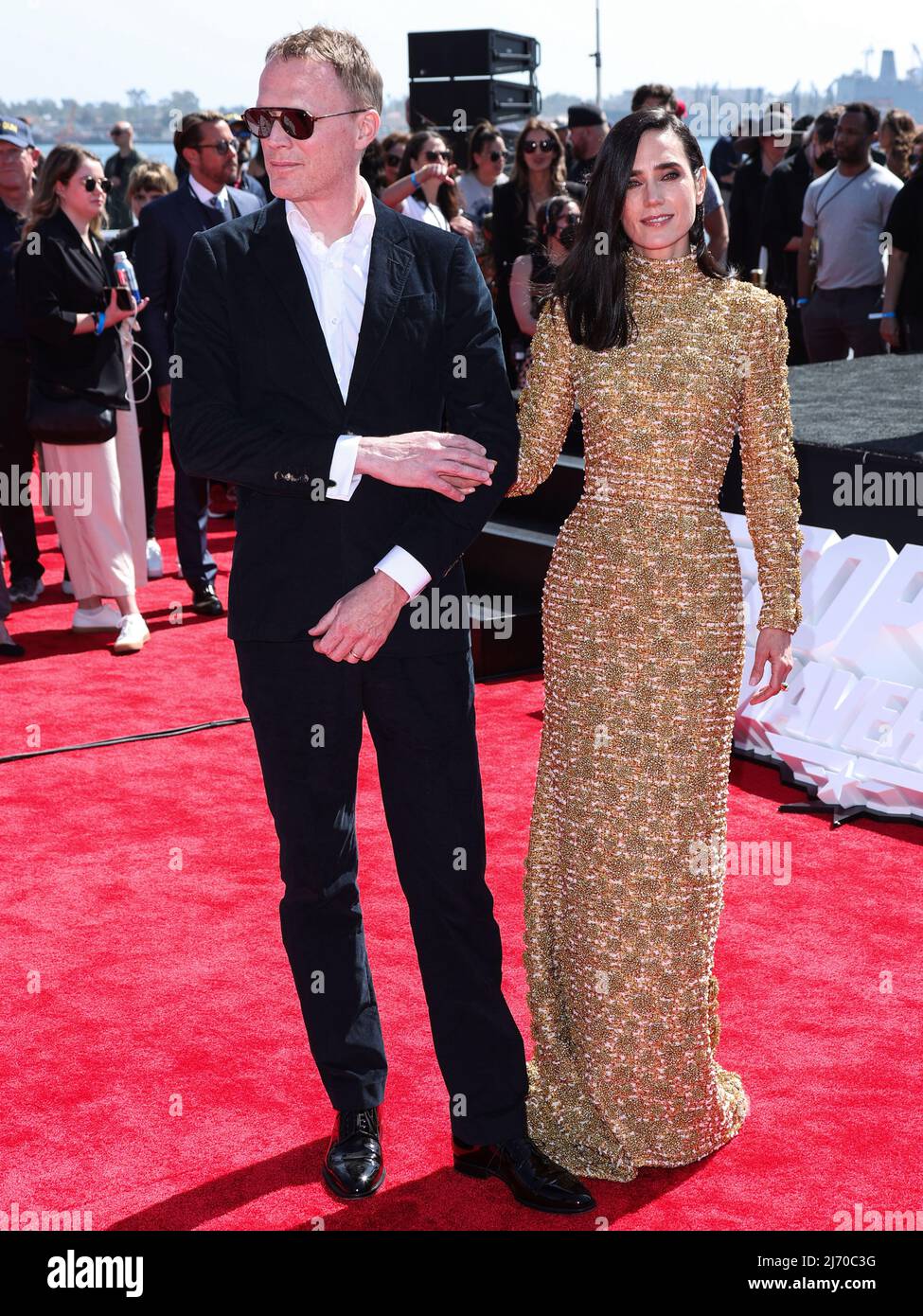 04 May 2022 - San Diego, California - Paul Bettany, Jennifer Connelly. Top  Gun: Maverick Global Premiere held at the USS Midway. Photo Credit:  AdMedia/Sipa USA Stock Photo - Alamy