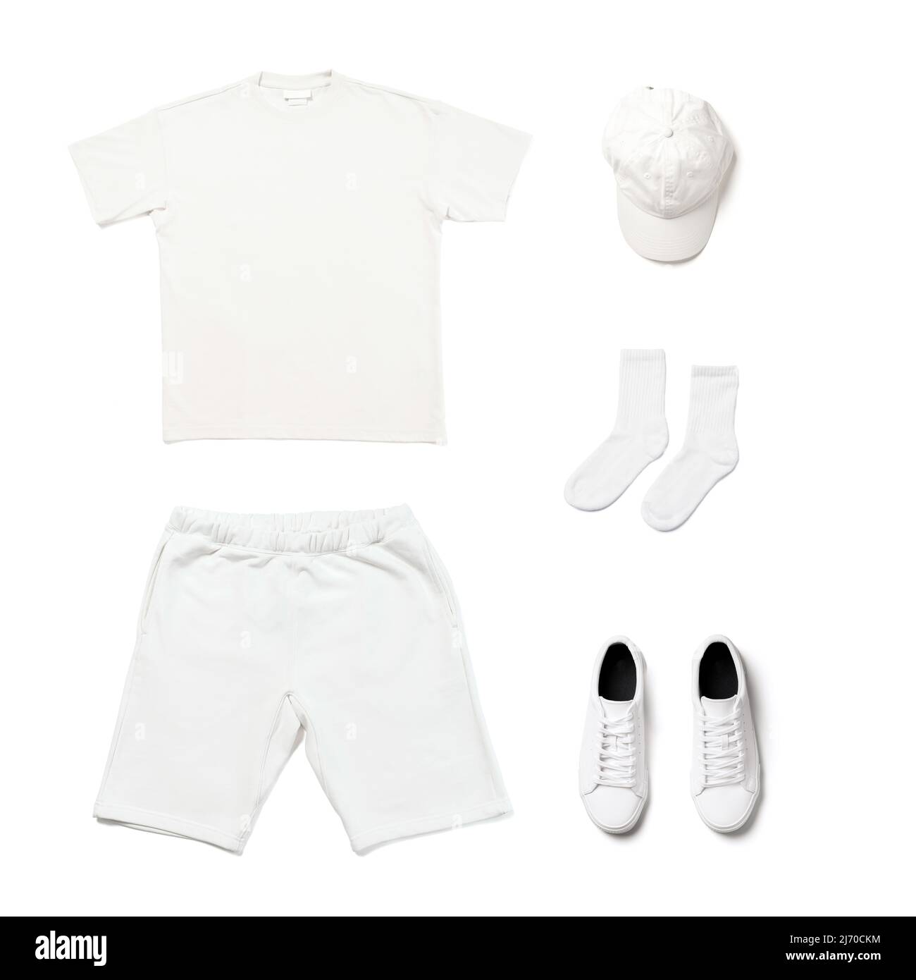 Set of different blank white clothes for design Stock Photo Alamy