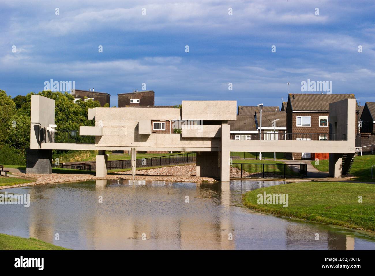 Apollo Pavilion, Peterlee, County Durham, by Victor Pasmore, 1969. See also BDTCFN Stock Photo