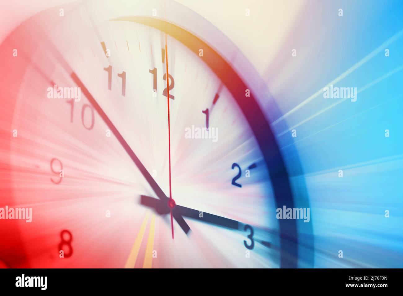 Time clock blur moving quick fast speed for express business hour urgent working hours concept