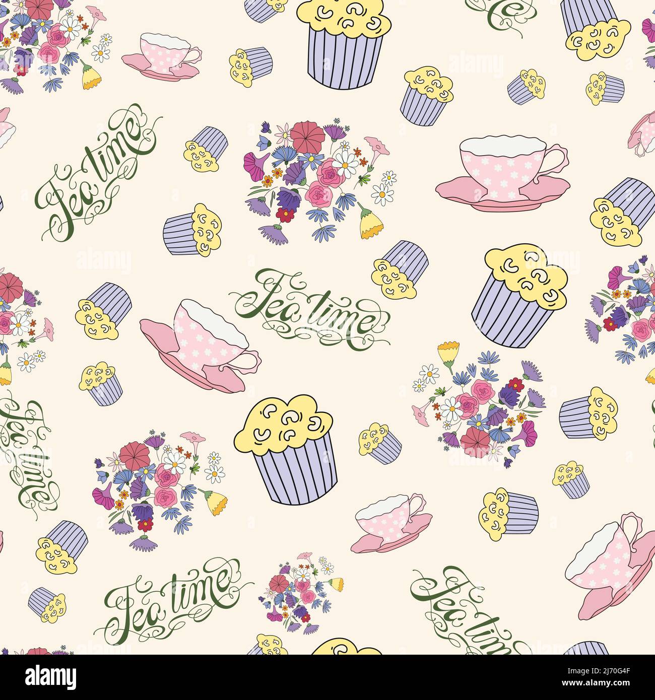 English afternoon tea dessert Stock Vector Images - Alamy