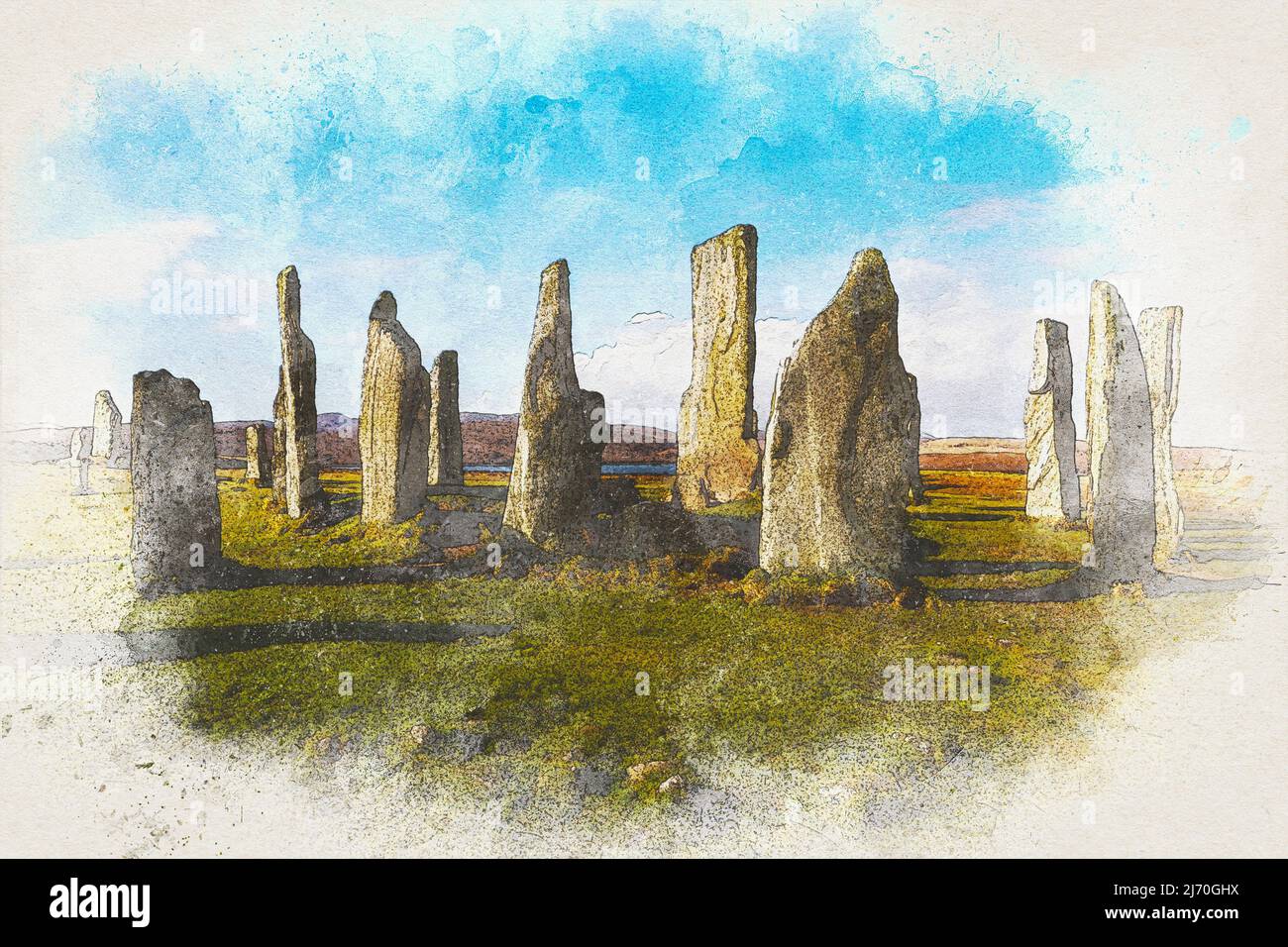 Standing Stones of Callanish Stock Photo