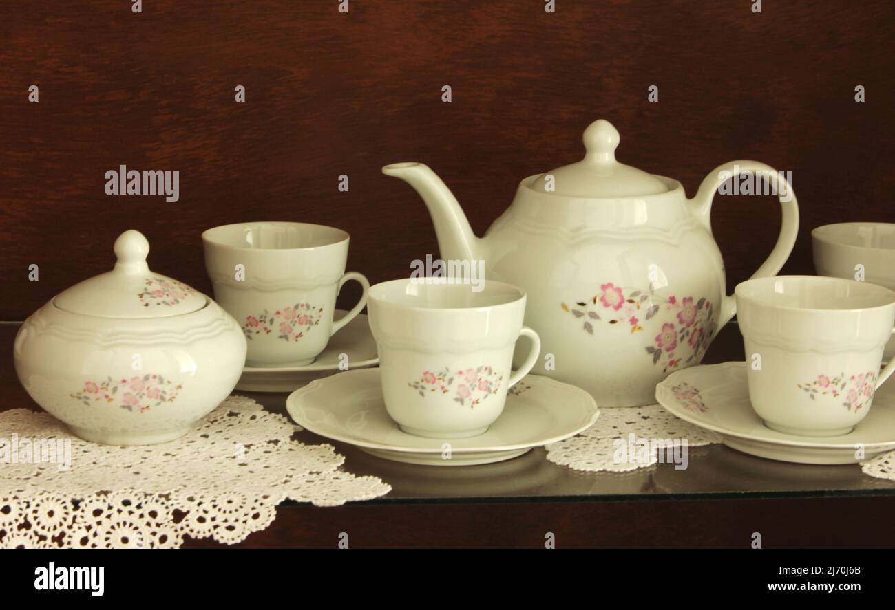 Tea old fashion cup saucer hi res stock photography and images Alamy