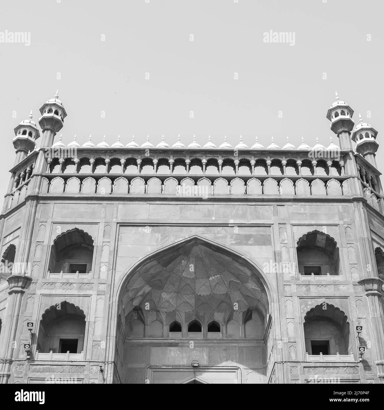 Architectural detail of Jama Masjid Mosque, Old Delhi, India, The