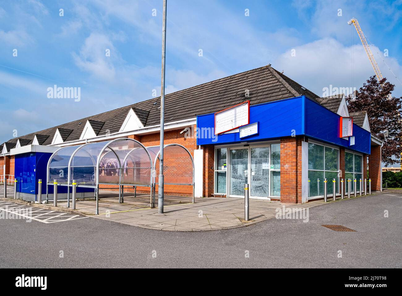 The closed down Jack's Supermarket, part of Tesco in Middlewich Cheshire UK Stock Photo