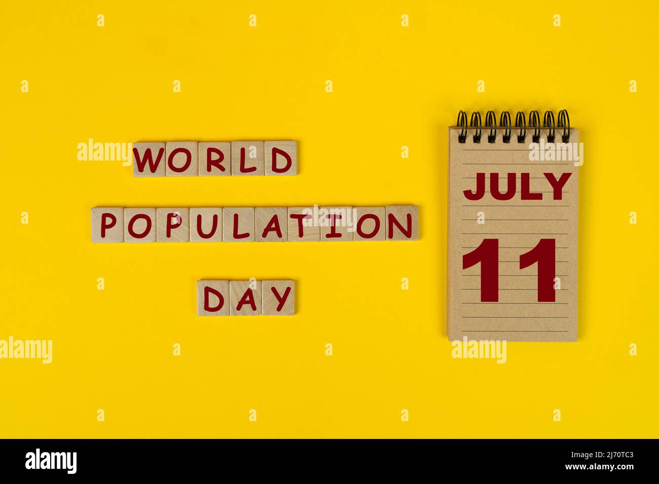 The celebration of the World Population Day the July 11 Stock Photo