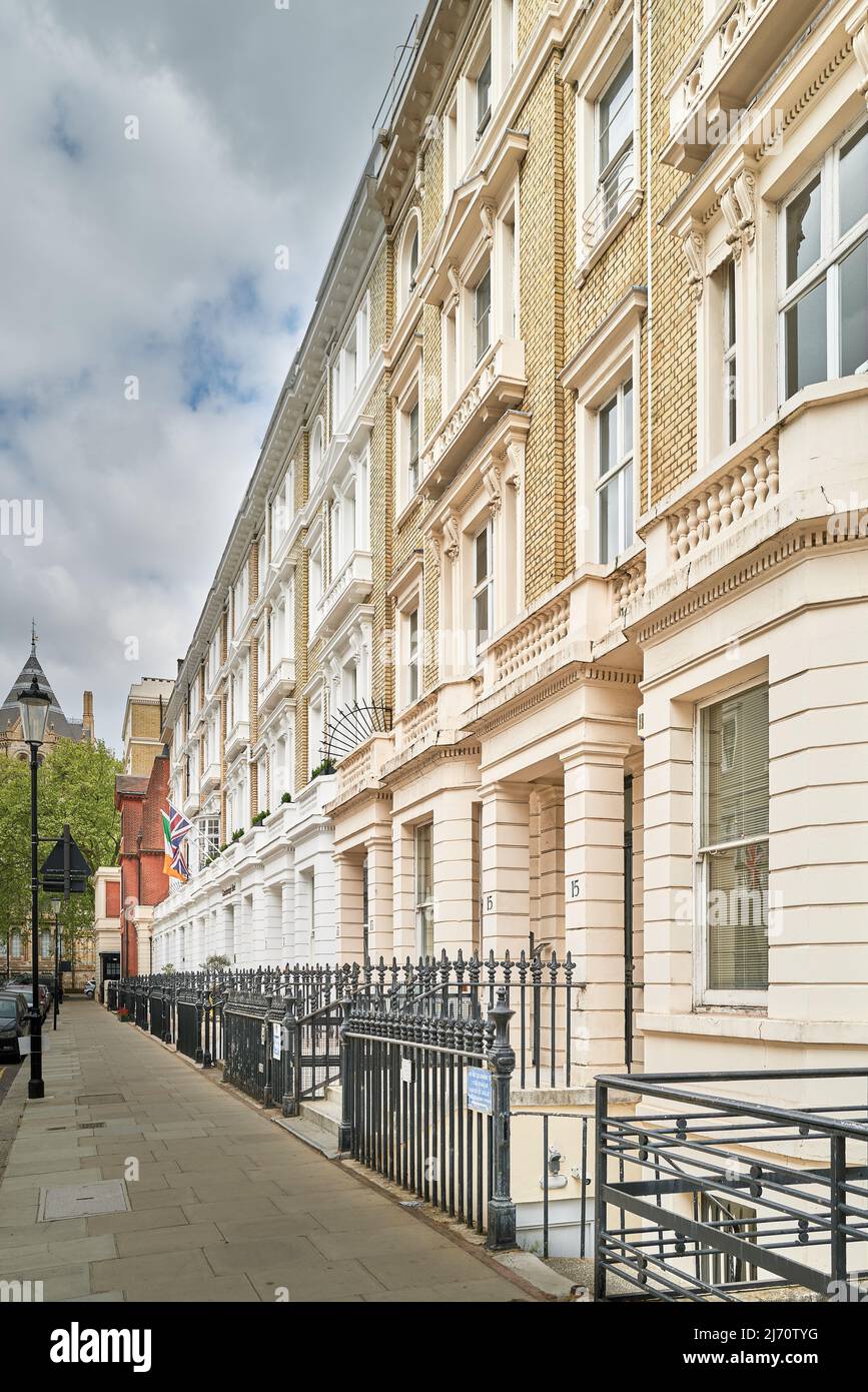 Terraced houses on Queensberry Place, London, England Stock Photo Alamy