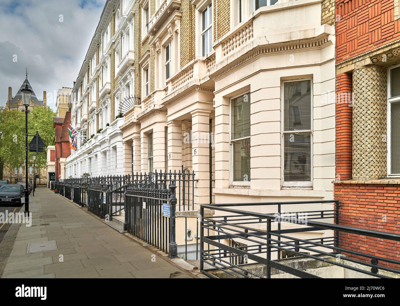 Terraced houses on Queensberry Place, London, England Stock Photo Alamy