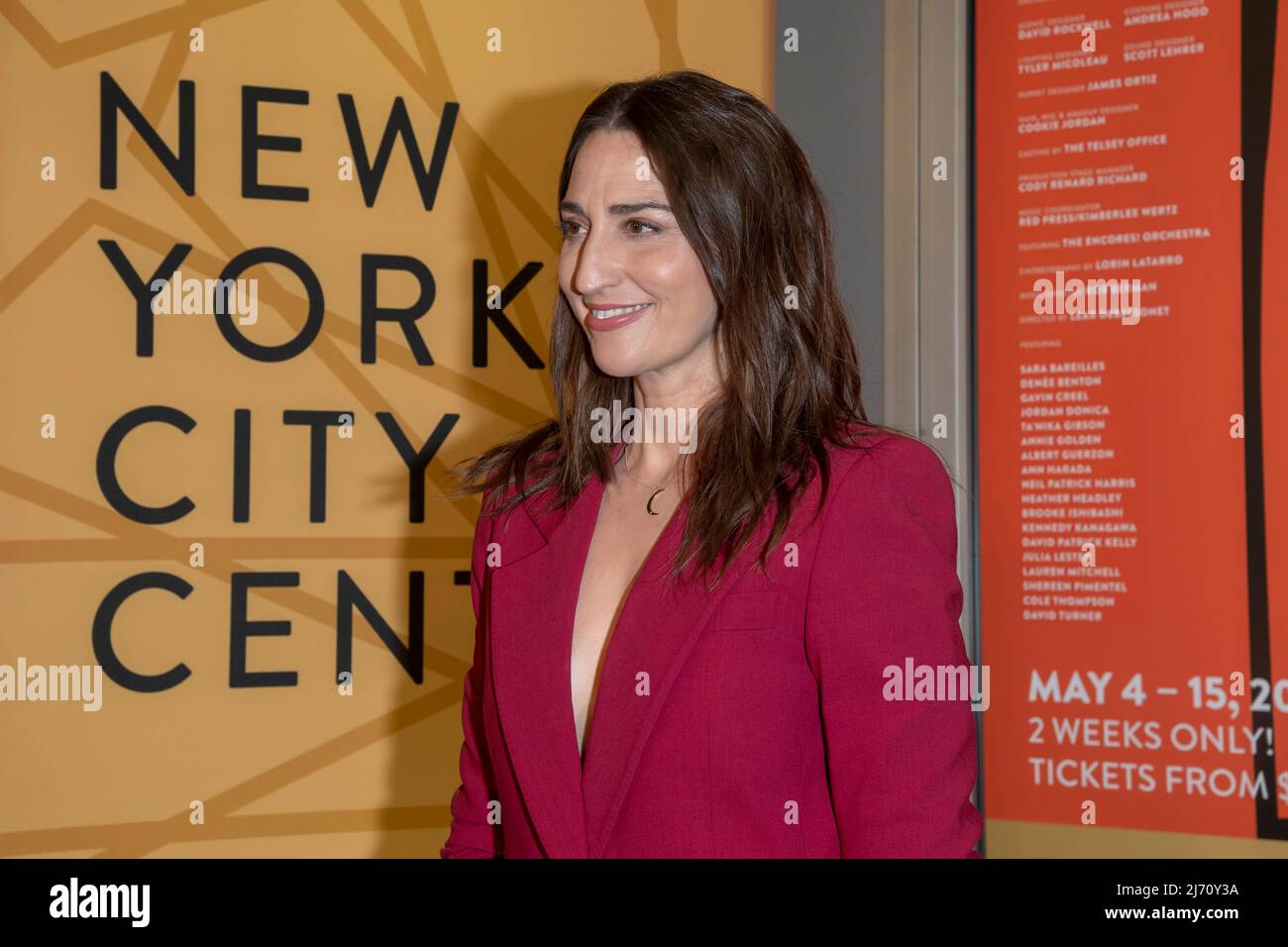 Sara Bareilles attends New York City Center Spring Gala Encores! "Into The Woods" at New York City Center in New York City. Stock Photo