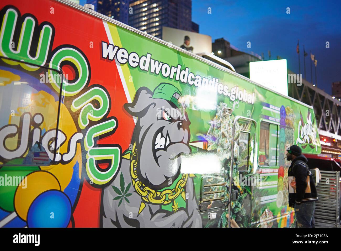 Weed World truck selling marijuana related products legally on the