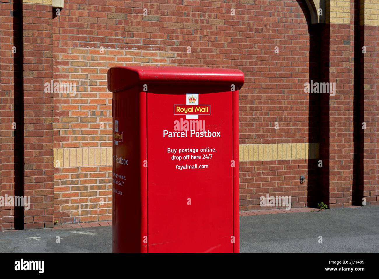 Parcel postbox in England UK Stock Photo