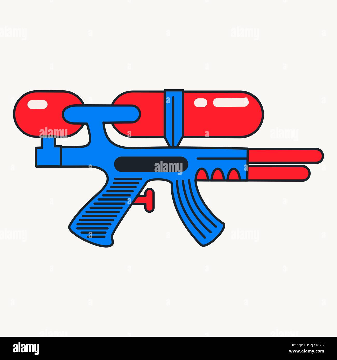 Cartoon vector funny cute Comic characters, toy water gun Stock Vector ...