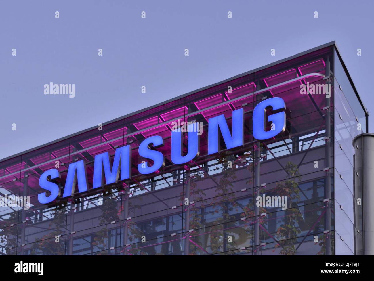 Samsung office building detail, Prague Czech Republic Stock Photo - Alamy