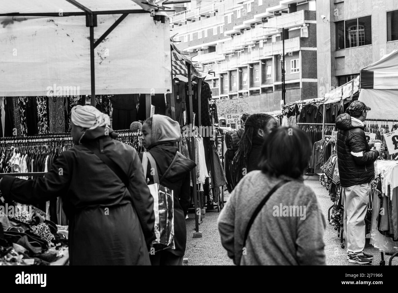 London Lane Market and the City of London Stock Photo - Alamy