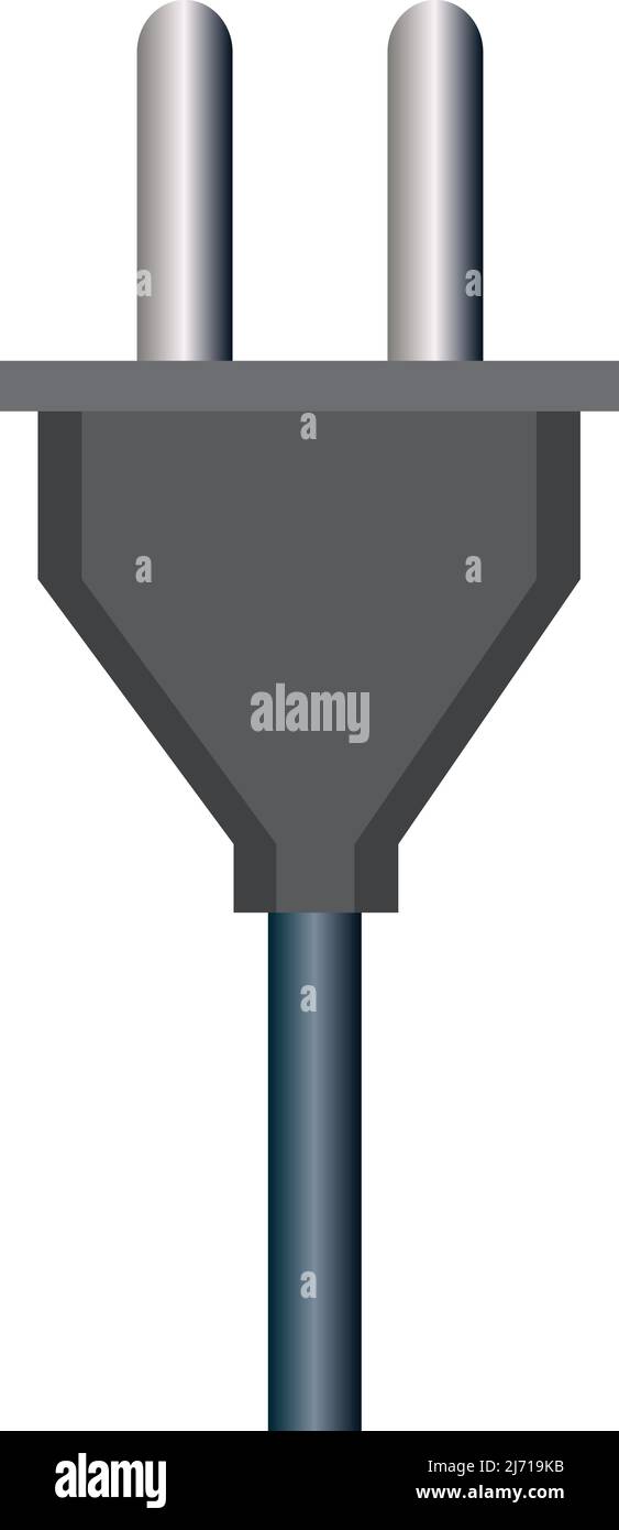 illustration of an electric plug black color Stock Vector Image & Art ...
