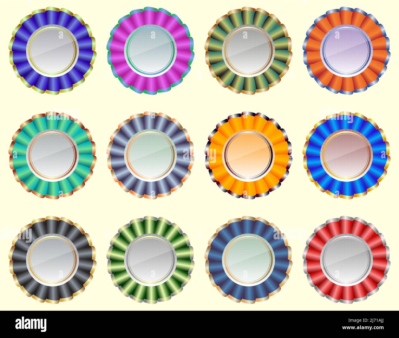 Colorful Badges Icon Set Stock Vector Image & Art - Alamy