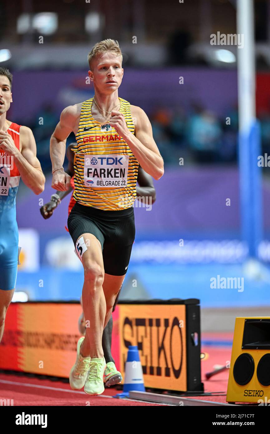 Robert Farken participating in the Belgrade 2022 World Indoor
