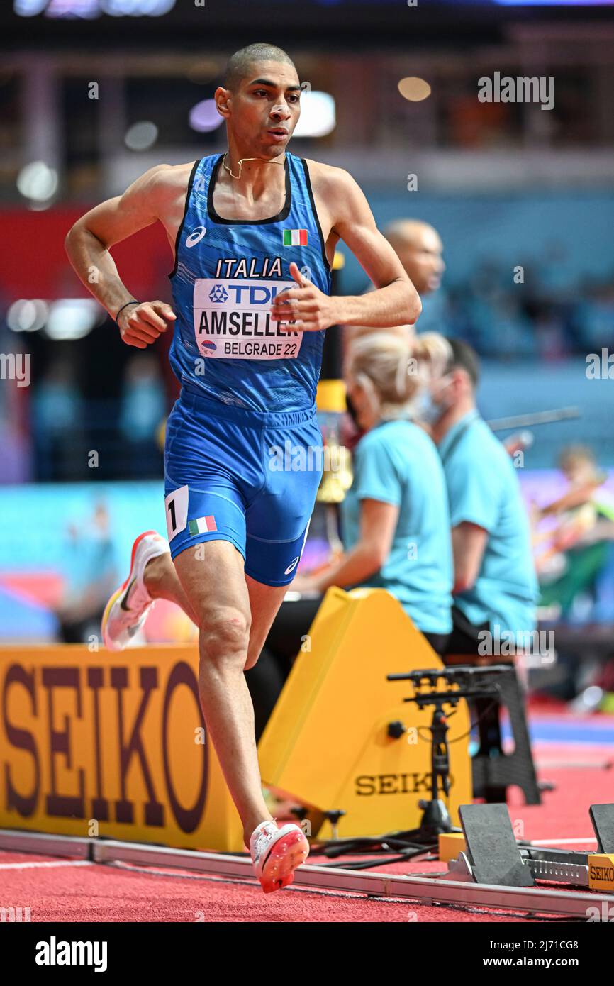 Nesim Amsellek participating in the Belgrade 2022 World Indoor