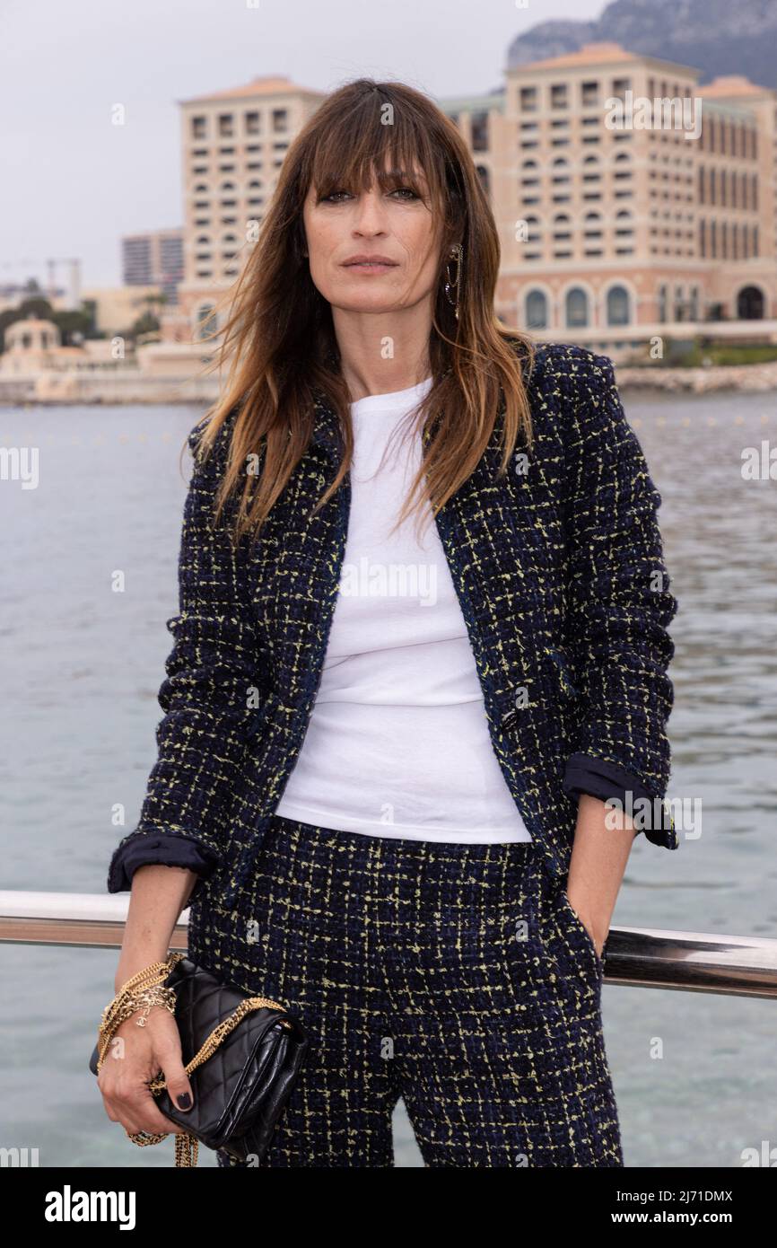Caroline De Maigret poses before the runway of Chanel Cruise Collection  2022-23 held at Monte Carlo Beach in Monaco. Monaco on May 5th, 2022. Photo  by Marco Piovanotto/ABACAPRESS.COM Stock Photo - Alamy