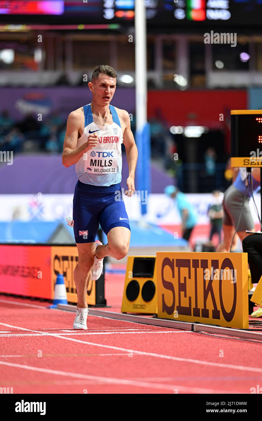 Mills participating in the Belgrade 2022 World Indoor